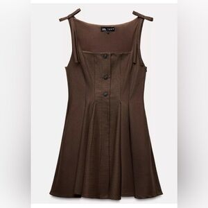Zara Chocolate Brown Mini Dress
